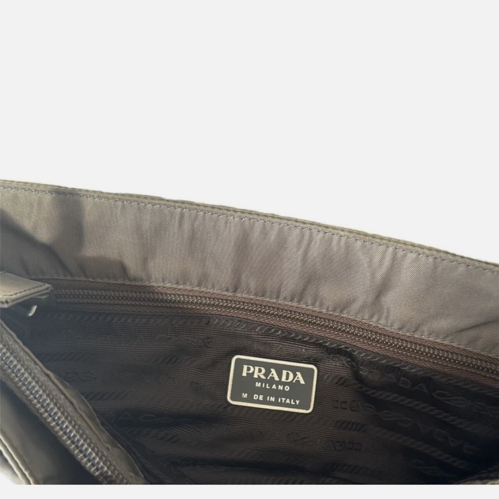 Prada Pressuto Nylon Tote, Gray